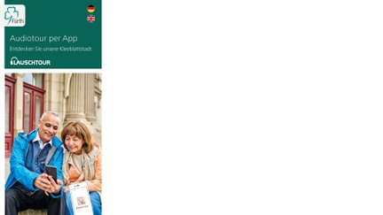 Broschüre „Lauschtour“ mit kostenloser Fürth Audiotour