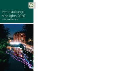 Broschüre „Veranstaltungshighlights“ mit Kultur, Musik, Festen und Märkten in Fürth