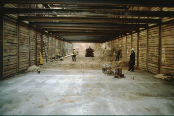 Bau des ersten U-Bahn-Tunnels in Fürth zwischen Stadtgrenze und Jakobinenstraße